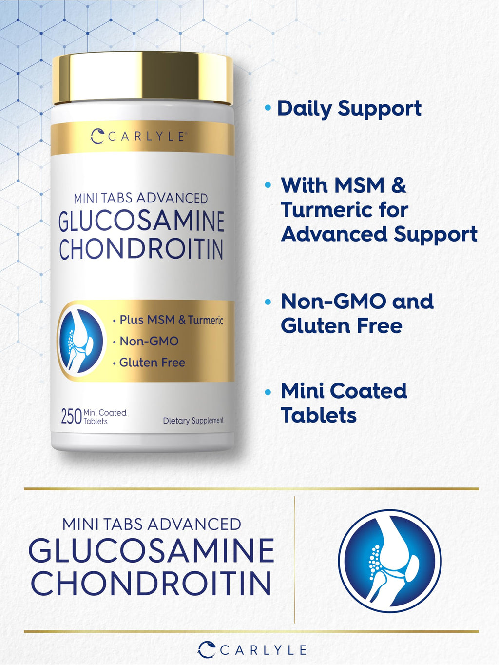 Glucosamine Chondroitin MSM 250 Mini Tablets R65131