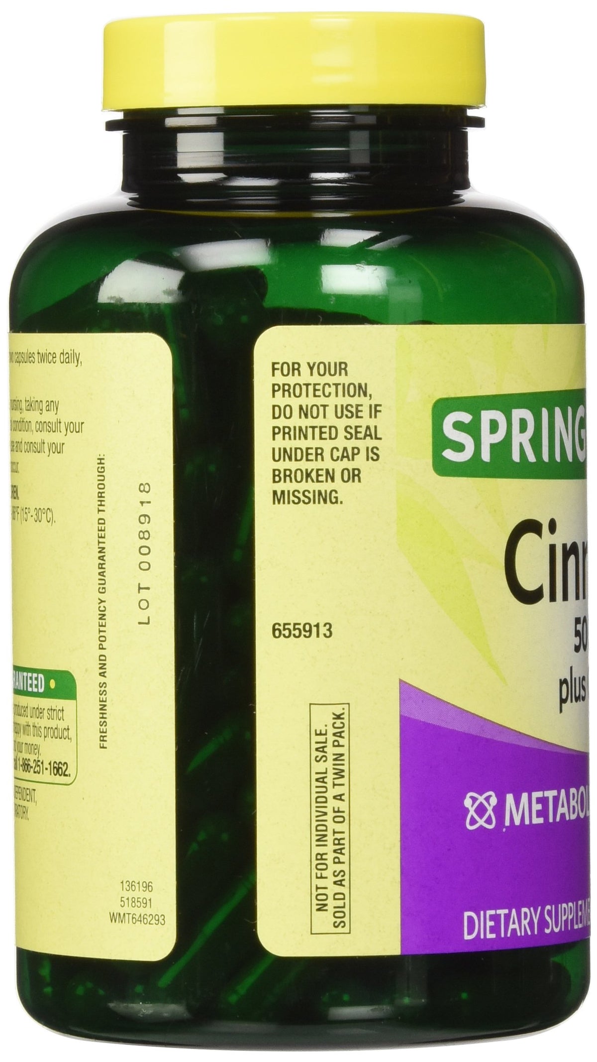 Cinnamon 500mg Plus Chromium 2 Bottles of 180 Capsules V2096