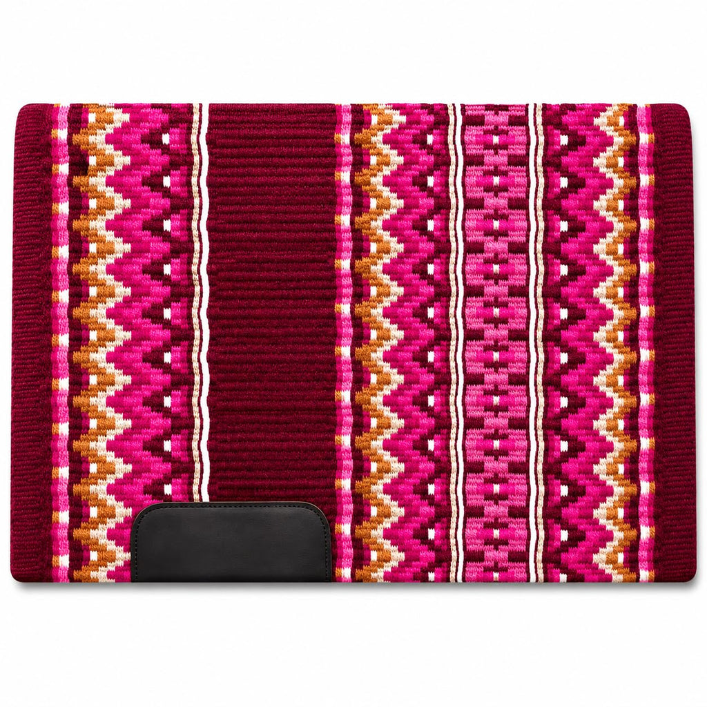 Burgundy Pink Tribal Horse Saddle Pad N864