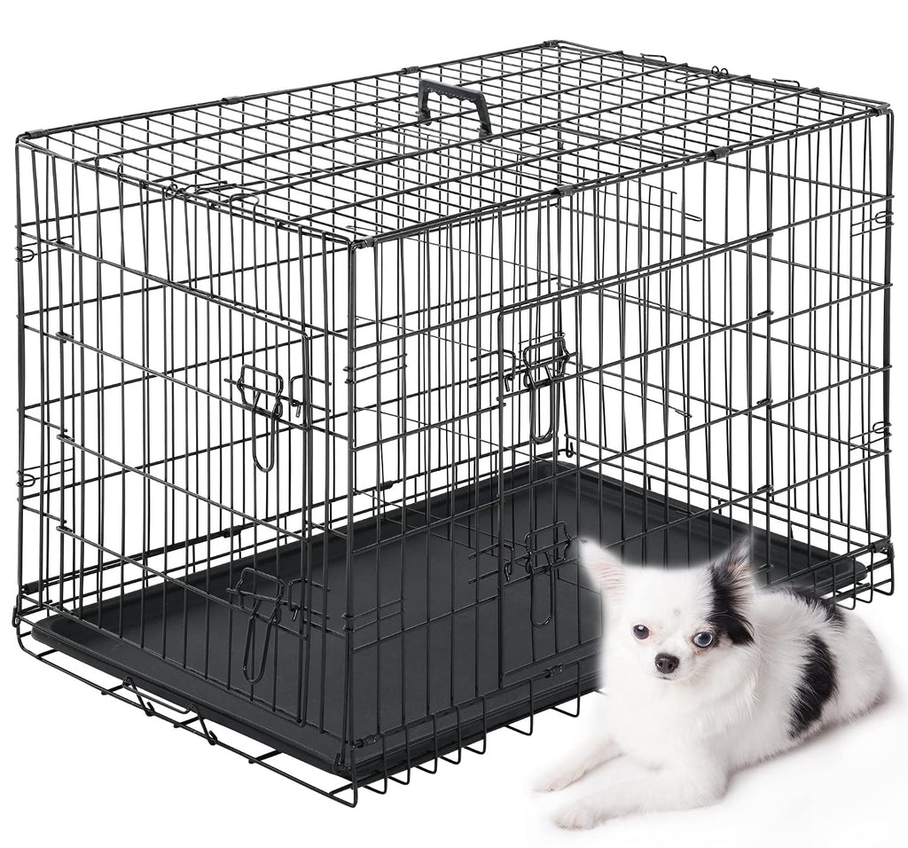 Black Metal Dog Crate T4286