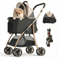 Pet Stroller with 4 Pu Wheels Foldable Z788
