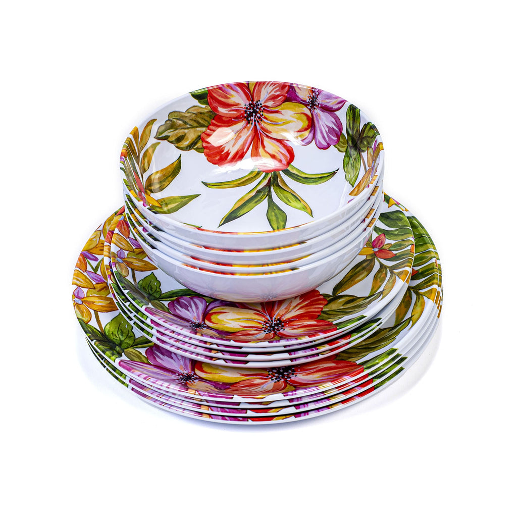 12 Piece Melamine Dinnerware Set Z14953