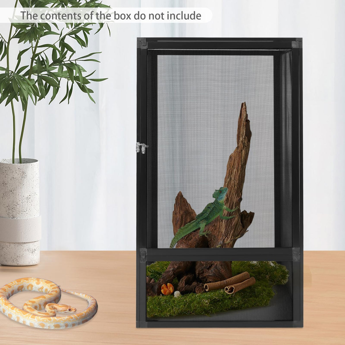17.7x17.7x31.5 inch Aluminum Alloy Mesh Reptile Terrarium Q615688