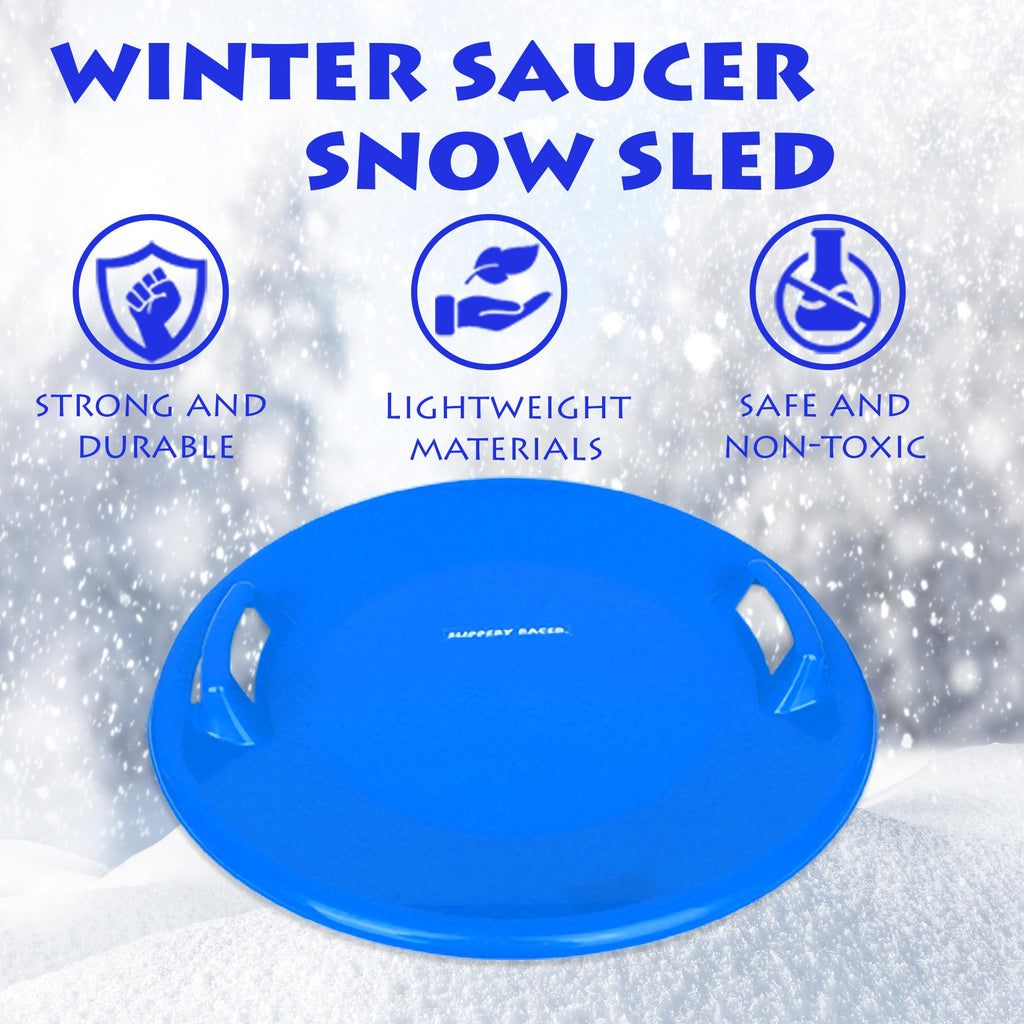 Heavy-Duty Plastic Snow Sled with Handles C651