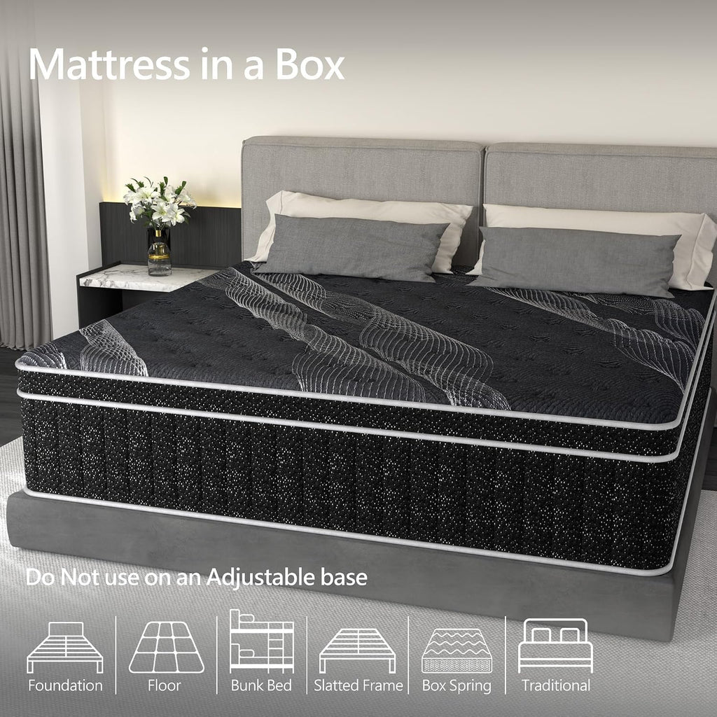 Full Size 12 inch Hybrid Memory Foam Mattress Y6730