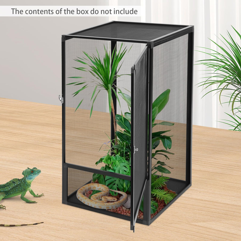 17.7x17.7x31.5 inch Aluminum Alloy Mesh Reptile Terrarium Q615688