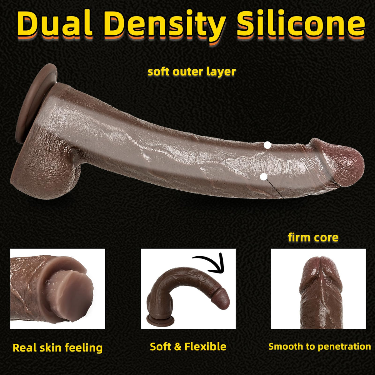 Big Black XL Dildo with Suction Cup W97159