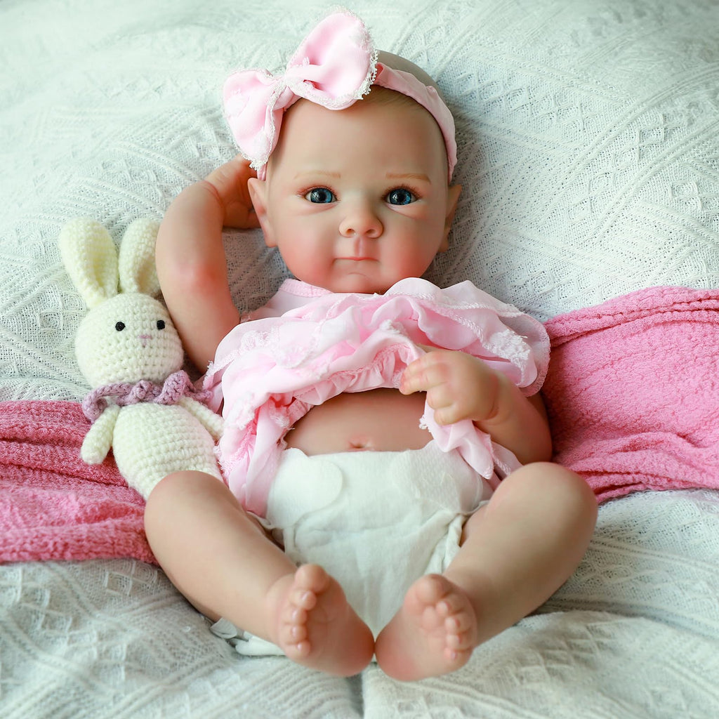 20 Inch Realistic Lifelike Newborn Baby Doll Girl with Vinyl Body X1799