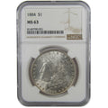 Morgan Silver Dollar MS 63 Uncirculated $1 Coin F466