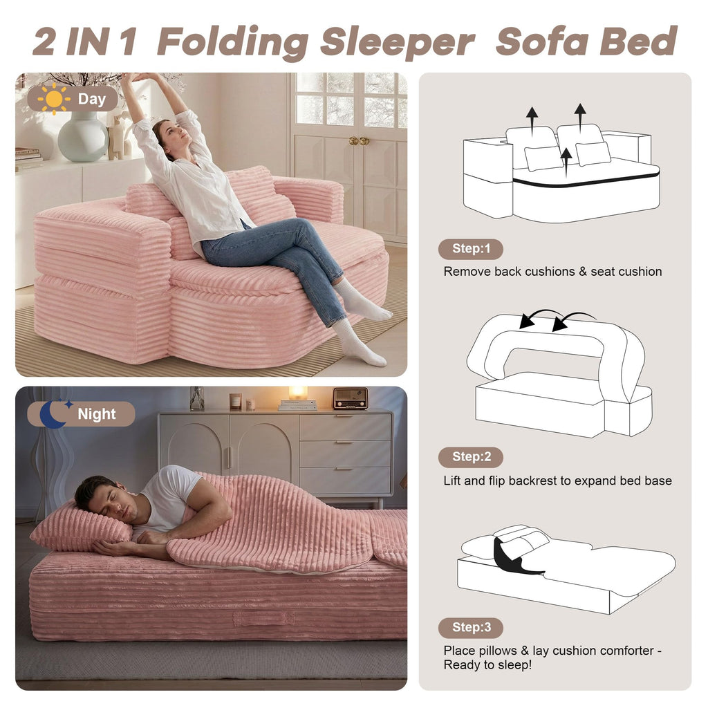 75'' Folding Sleeper Sofa Bed G50615