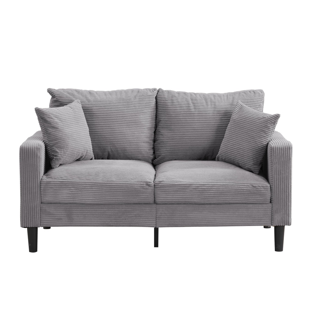 Light Gray 2-Seater Upholstered Sofa V3825