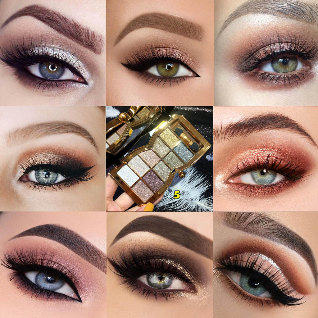 10 Colors Shimmer & Matte Glitter Eyeshadow Palette O493