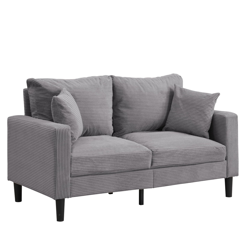 Light Gray 2-Seater Upholstered Sofa V3825