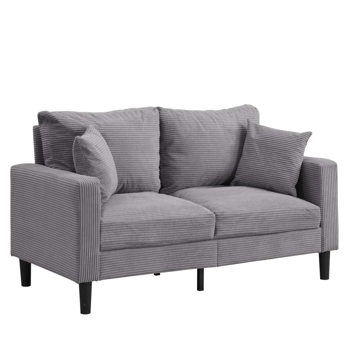 Light Gray 2-Seater Upholstered Sofa V3825
