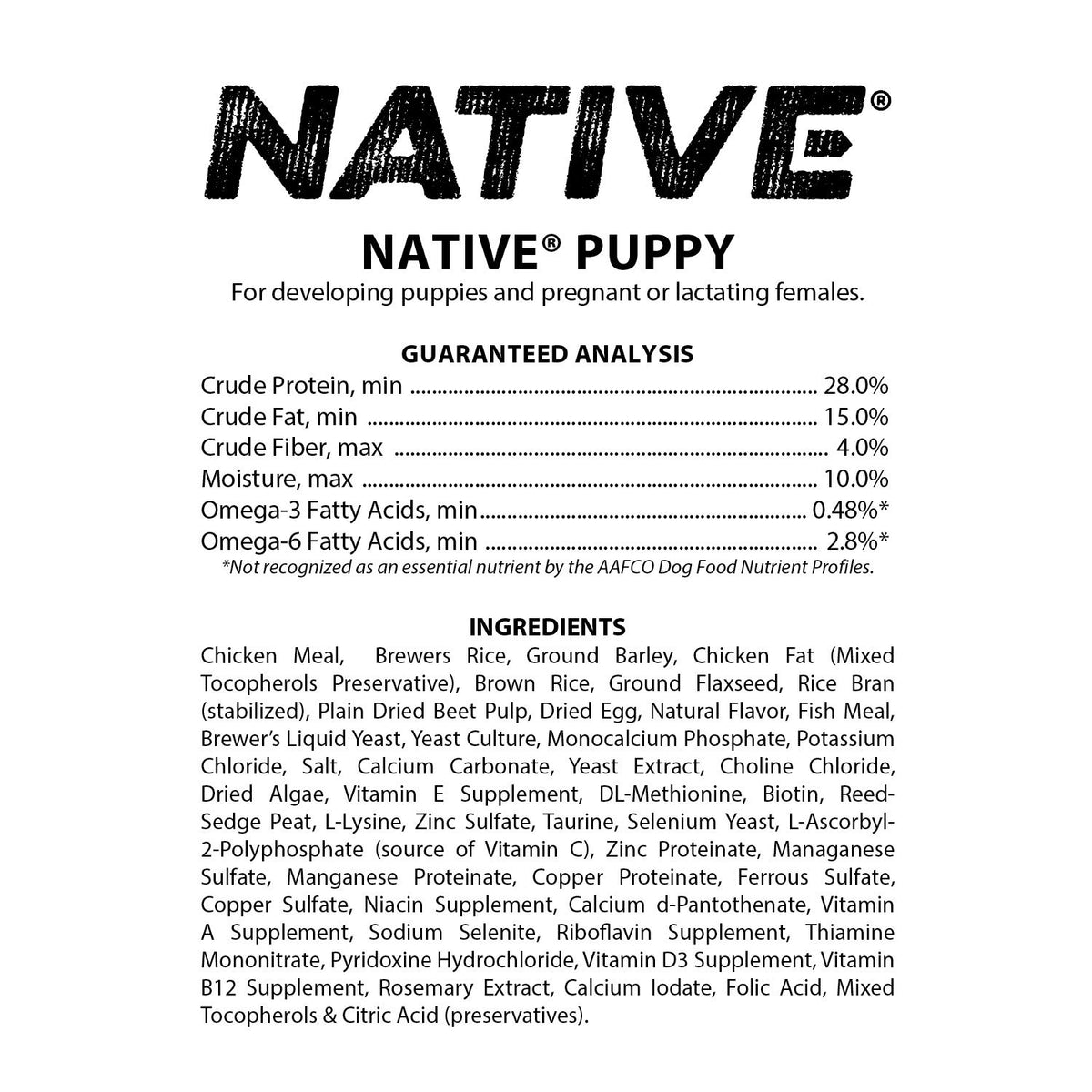 Chicken Meal and Rice Puppy Food 40 Pound Bag J233102