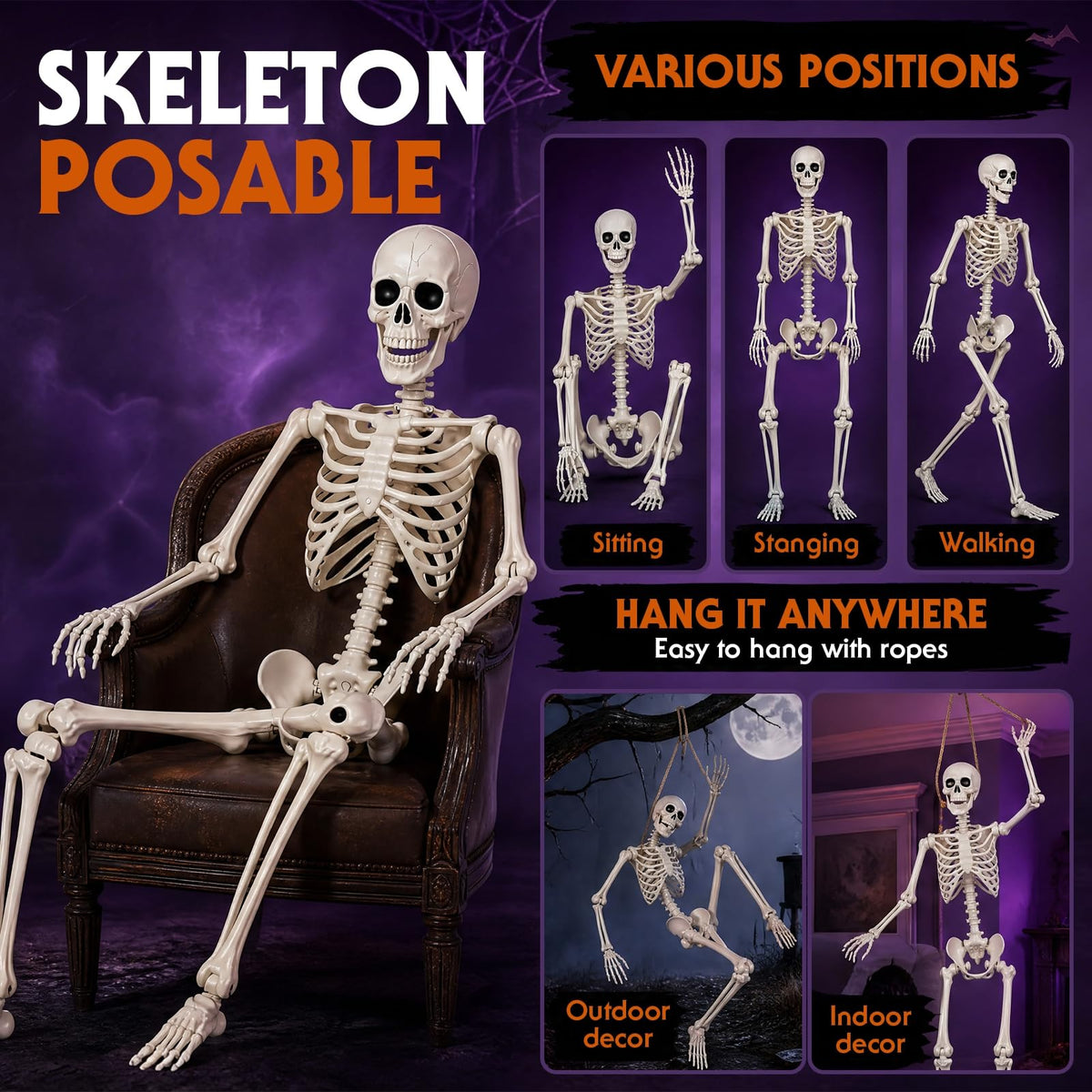 Poseable Life Size Skeleton I144