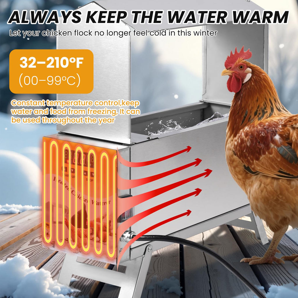 1.5 Gallon Heated Chicken Waterer M839