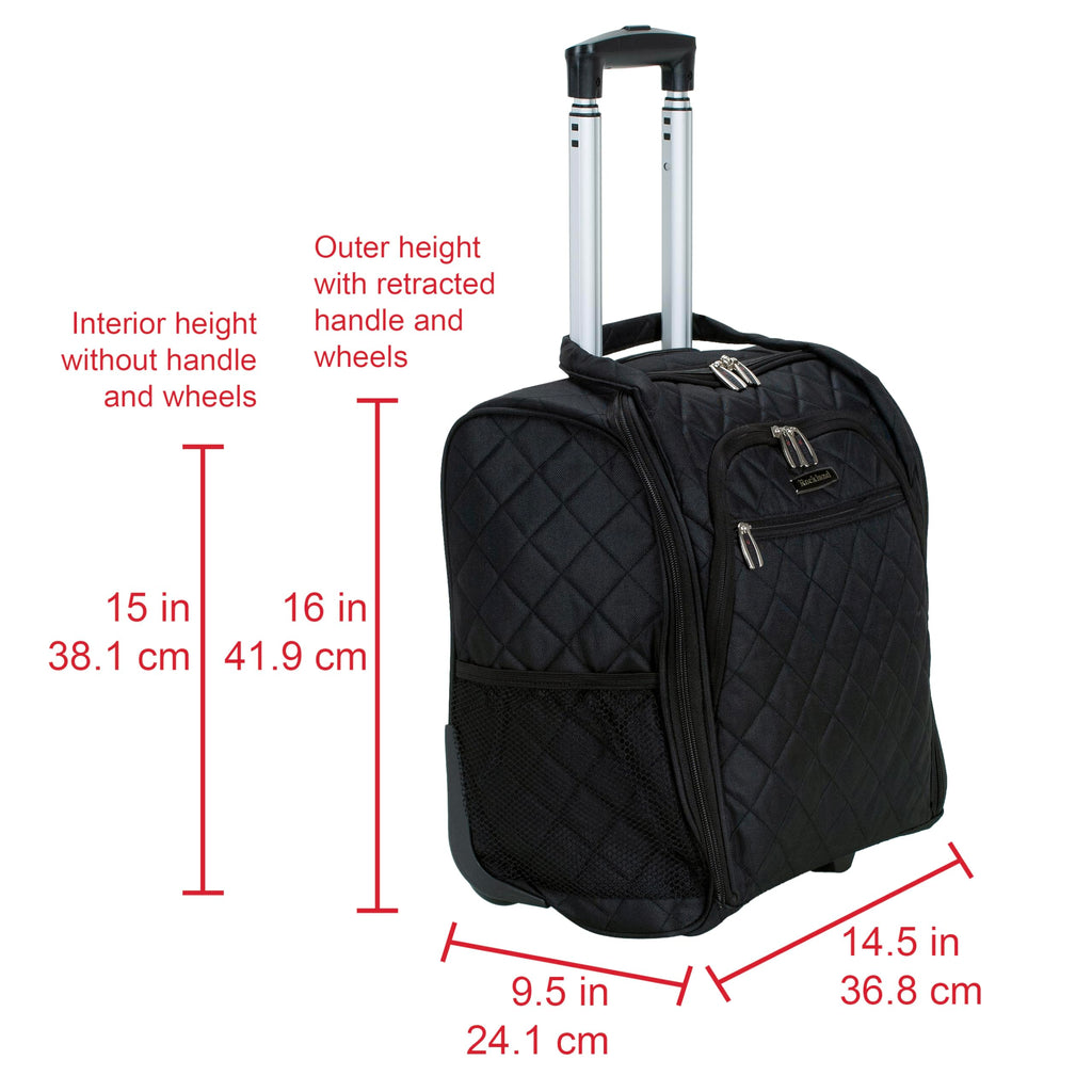 Black Wheeled Underseater Carry-On Luggage H593124