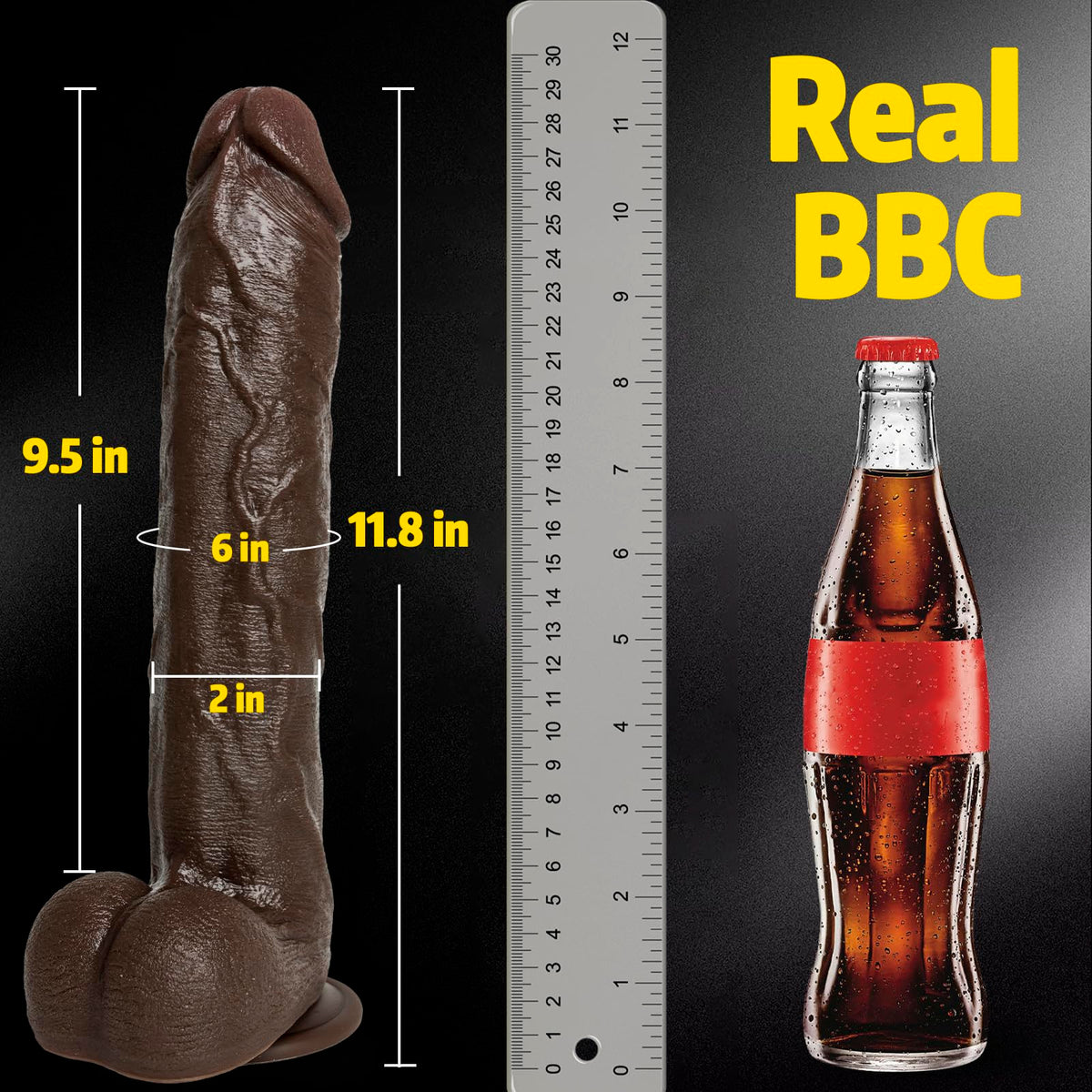 Big Black XL Dildo with Suction Cup W97159