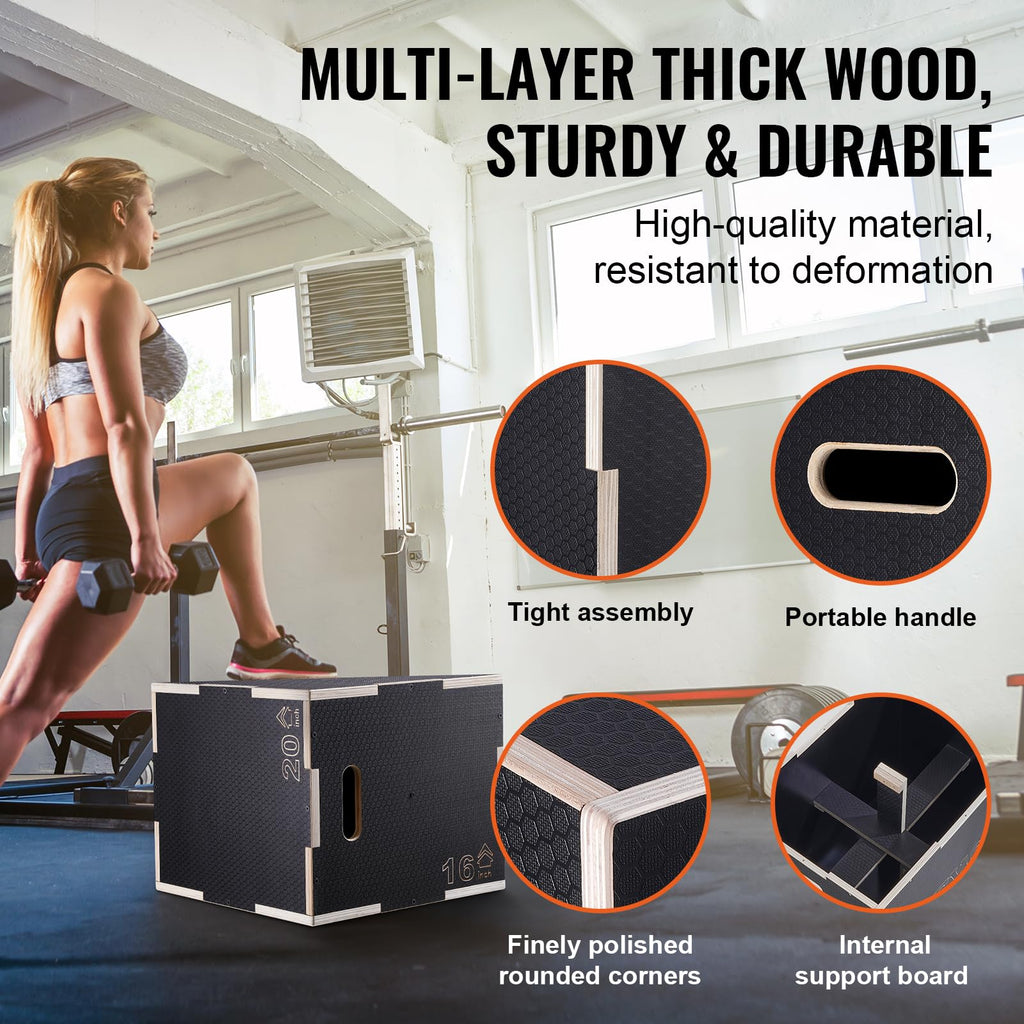 3 in 1 Wood Plyometric Jump Box T825