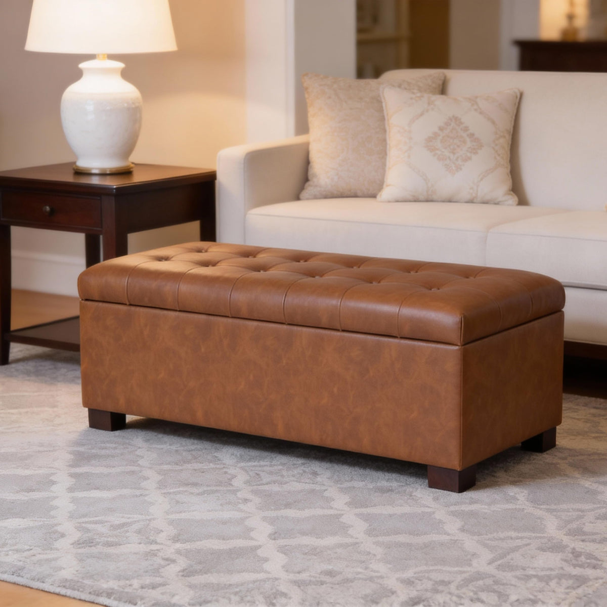 46" Tufted Storage Bench M9494
