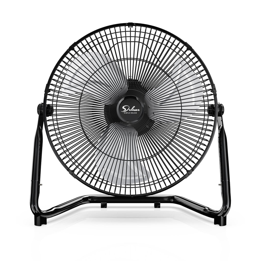 20 Inch 3-Speed High Velocity Metal Industrial Floor Fan, Black J19882