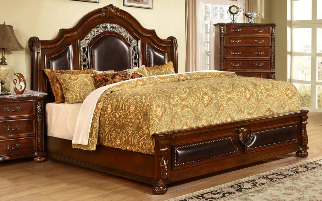 Cherry California King Wood Bed Frame J173104