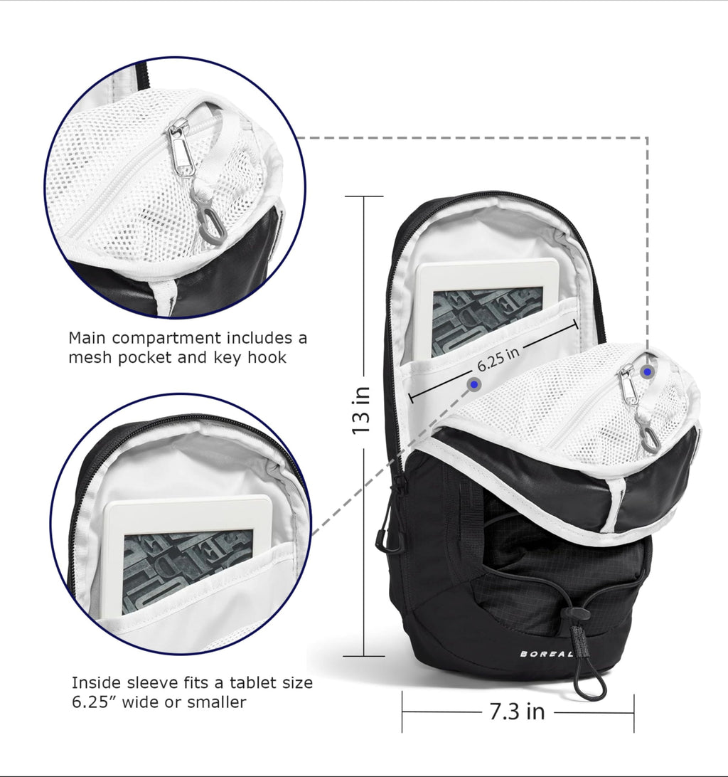 Crossbody Bag with Adjustable Strap, Water Repellent Finish, Multiple Compartments, Tablet Sleeve O3338