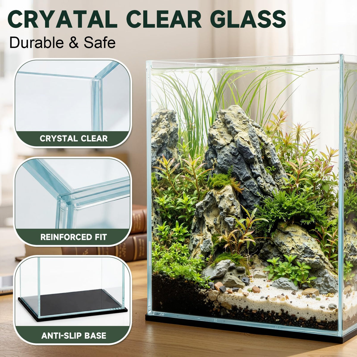 2 Pack Rimless Glass Aquarium Set J49474