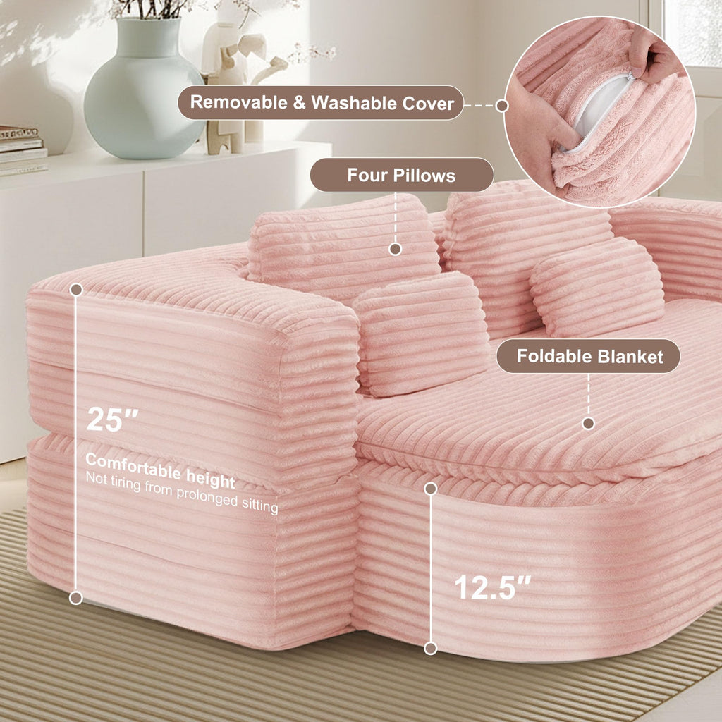 75'' Folding Sleeper Sofa Bed G50615