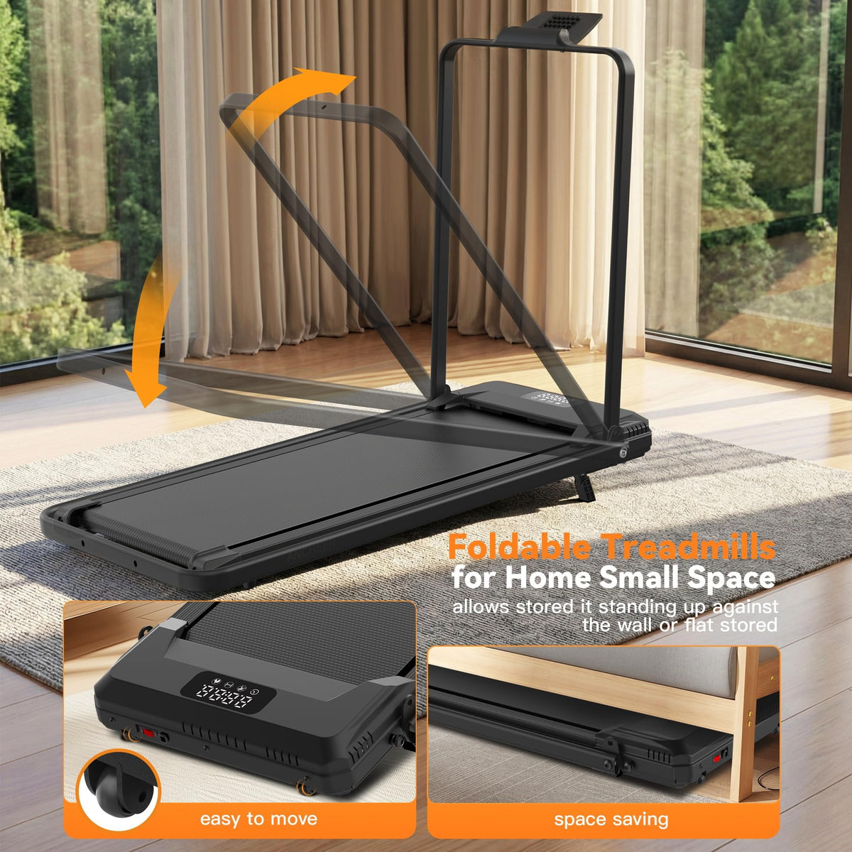 Foldable Treadmill with Incline A635005