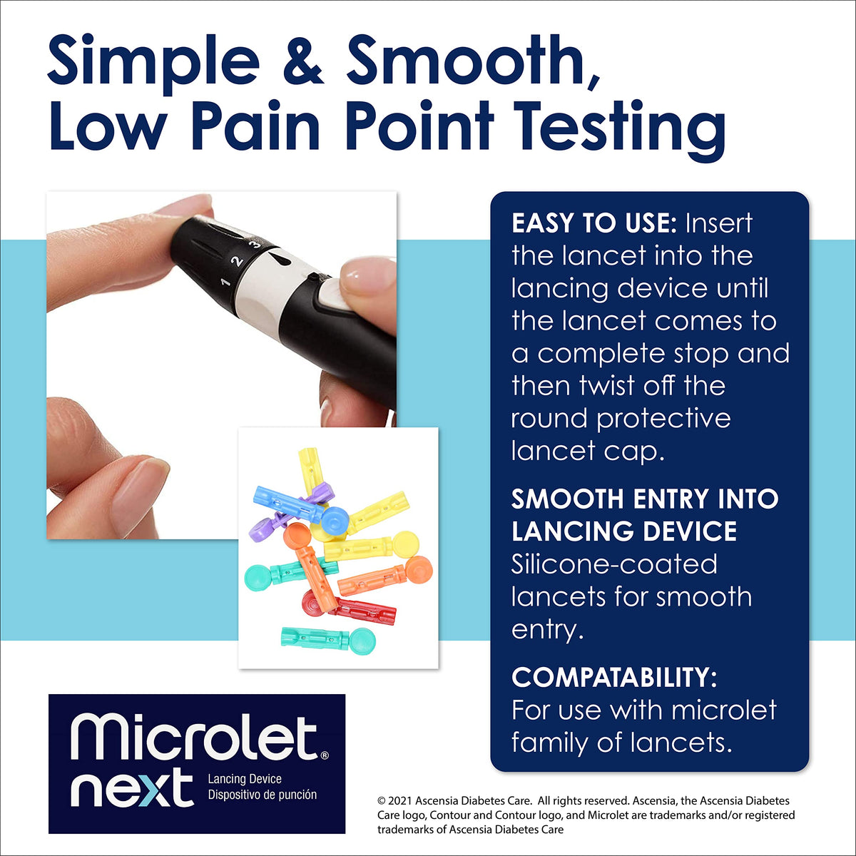 Adjustable 5 Depths Lancing Device F7075