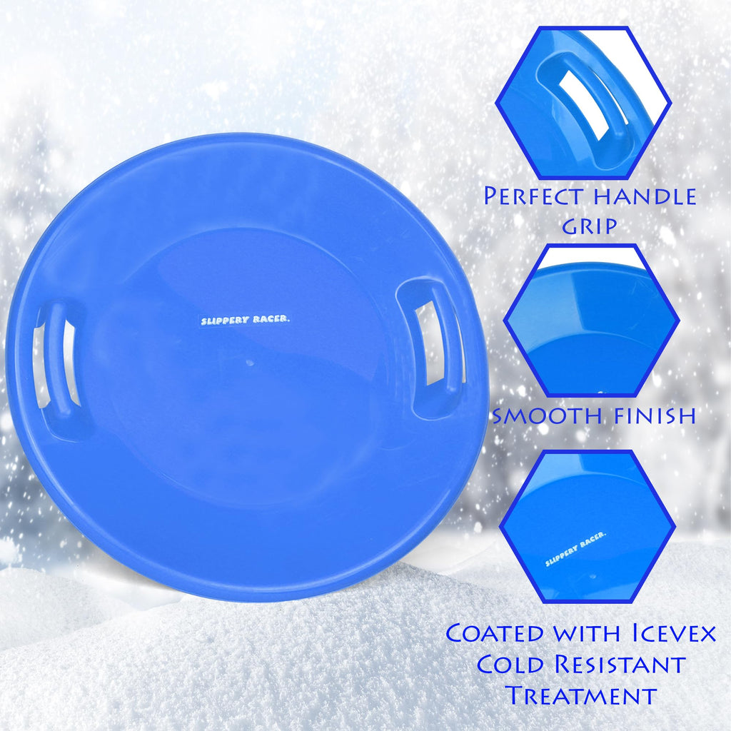 Heavy-Duty Plastic Snow Sled with Handles C651