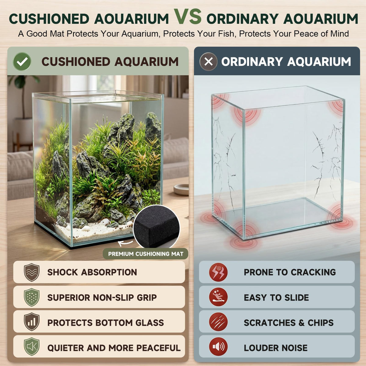 2 Pack Rimless Glass Aquarium Set J49474