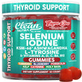 Thyroid Support Gummies Selenium Iodine Ashwagandha Turmeric Blueberry Q390