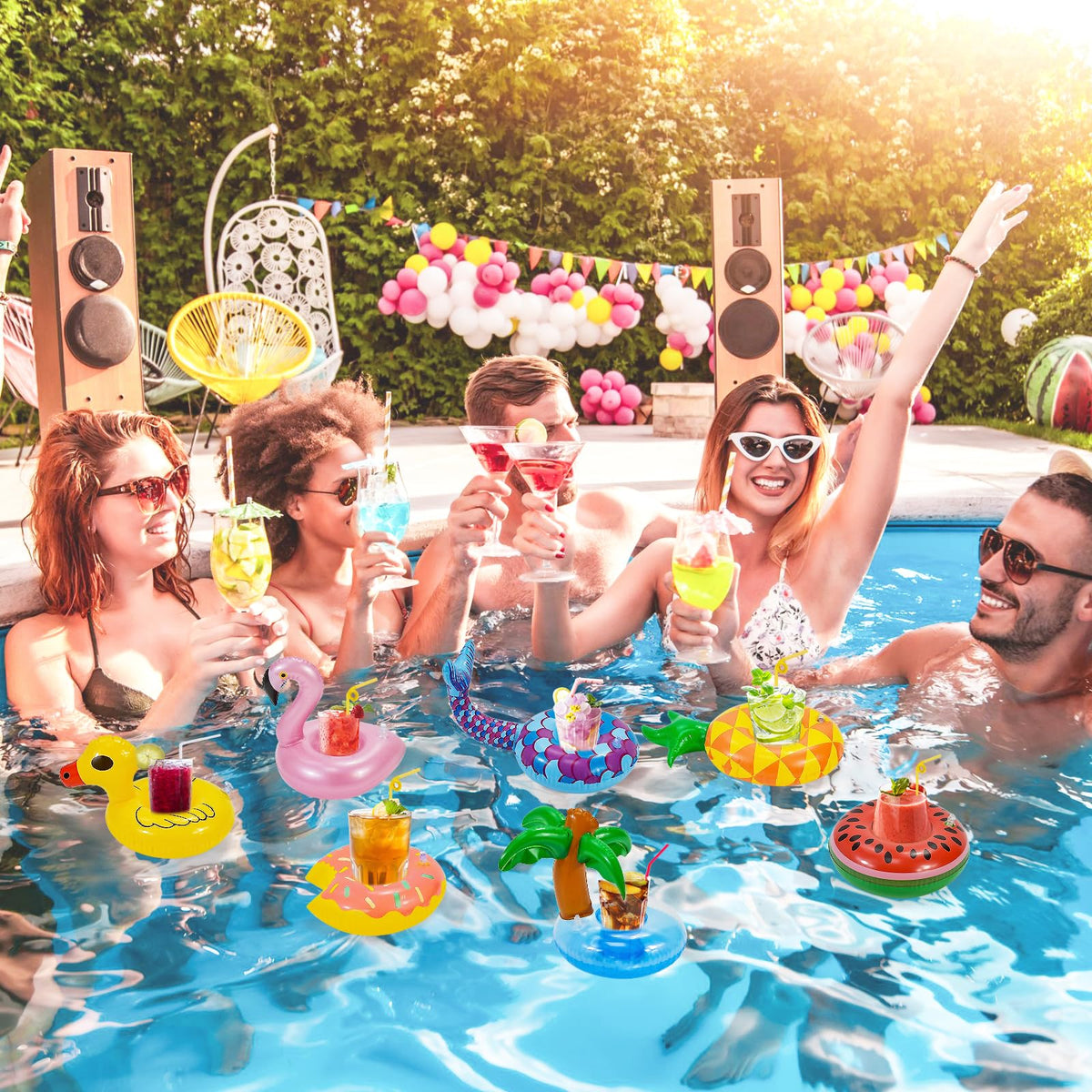 15 Pack Inflatable Drink Holder M66539