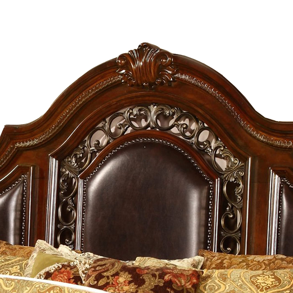 Cherry California King Wood Bed Frame J173104