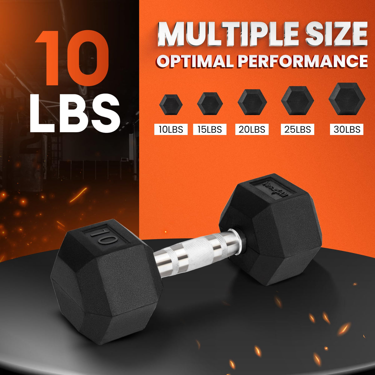 Rubber Coated Hex Dumbbell R927128