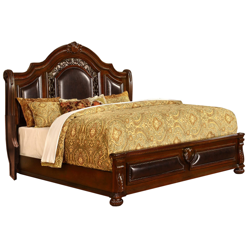 Cherry California King Wood Bed Frame J173104