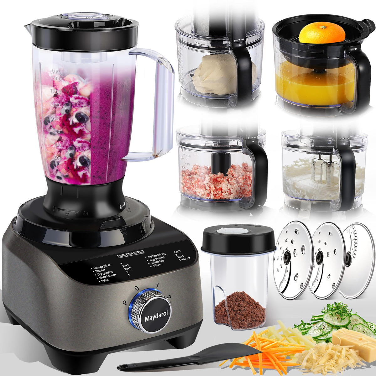 14 Cup 11-in-1 Food Processor and Blender Combo W5527