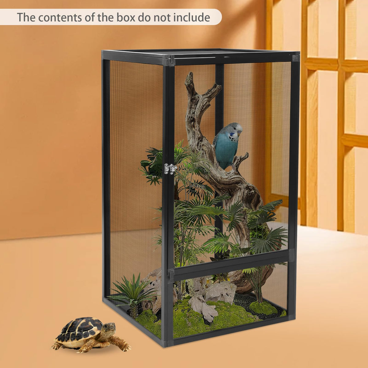 17.7x17.7x31.5 inch Aluminum Alloy Mesh Reptile Terrarium Q615688