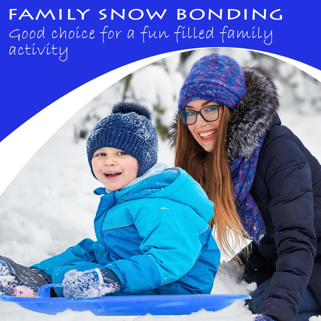 Heavy-Duty Plastic Snow Sled with Handles C651