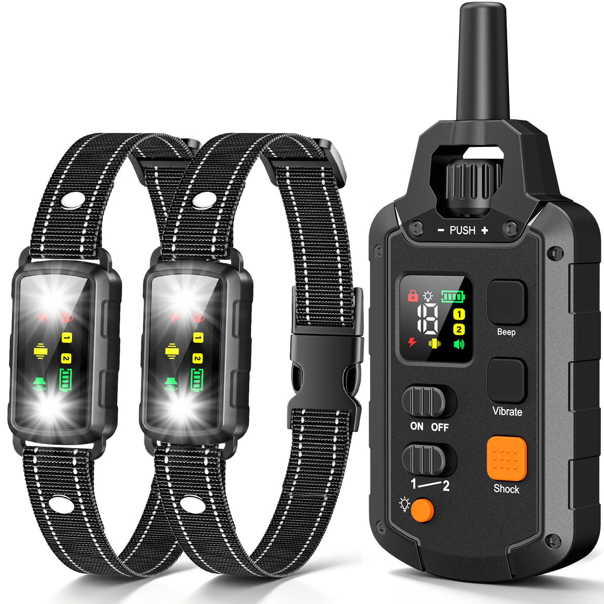 2 Dogs Waterproof Dog Training Collar with Remote Z681929