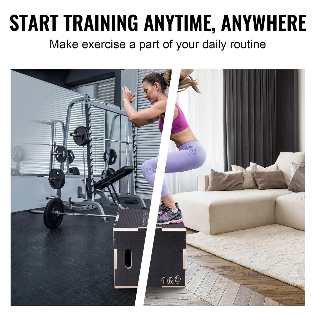 3 in 1 Wood Plyometric Jump Box T825