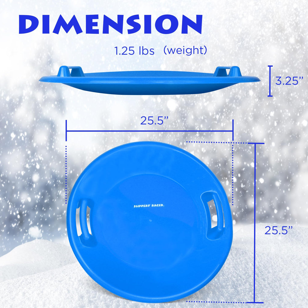 Heavy-Duty Plastic Snow Sled with Handles C651