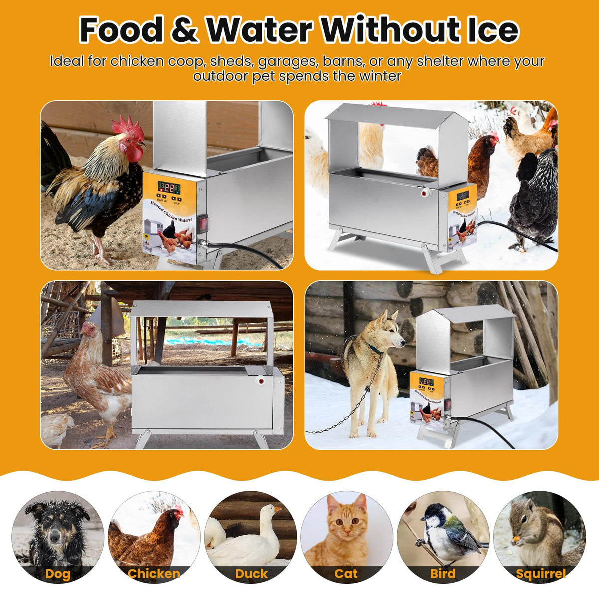 1.5 Gallon Heated Chicken Waterer M839