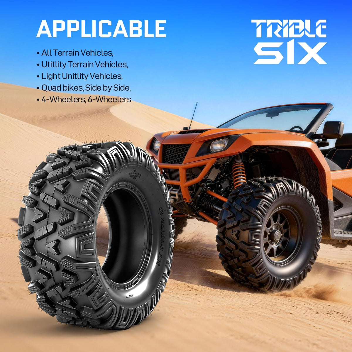 19x7-8 All-Terrain ATV Tires Pack of 2 X5789