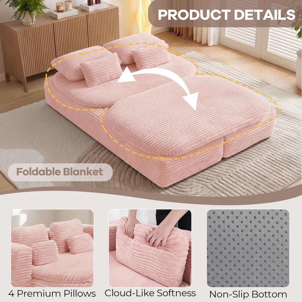 75'' Folding Sleeper Sofa Bed G50615