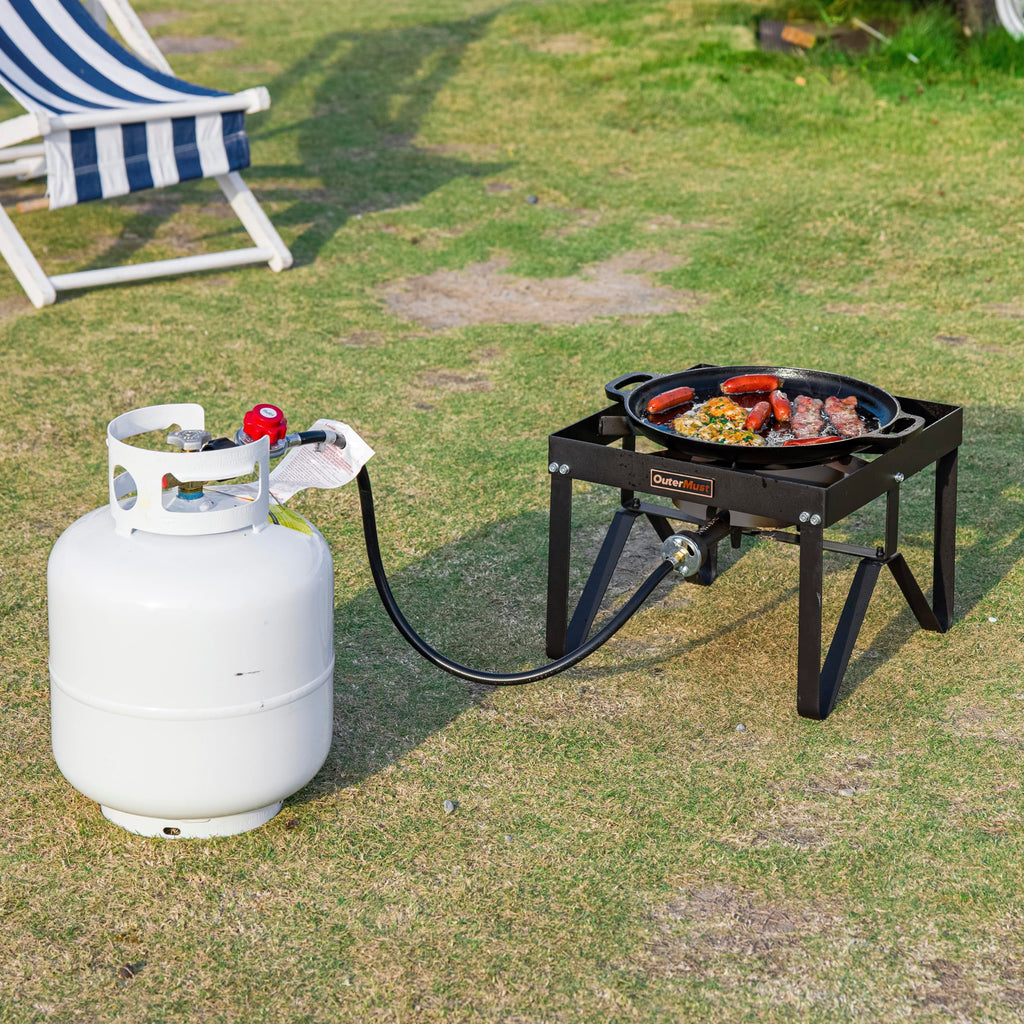 Heavy Duty Propane Burner with 10 PSI Regulator and Cast Iron J759