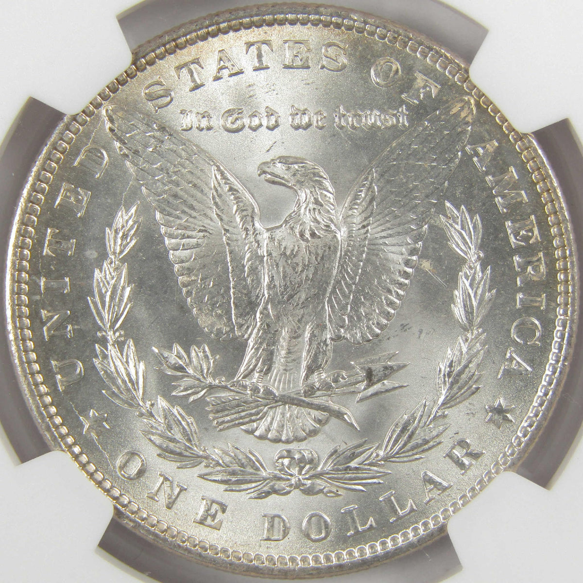 Morgan Silver Dollar MS 63 Uncirculated $1 Coin F466